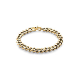 Guess UMB750058-S - Heren Armband - 8mm Curb - Goudkleurig