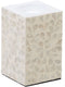Kaarshouder Beige Parelmoer Hout MDF 10,5 x 10,5 x 16 cm