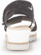 Gabor 24.640.67 - Dames Sandalen - Sleehak met klittebandsluiting - Zwart (2023)