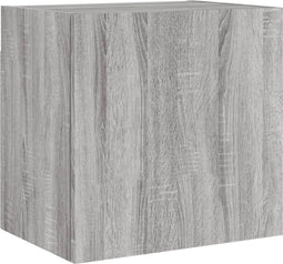 vidaXL - Tv-wandmeubel - 40,5x30x40 - cm - bewerkt - hout - grijs - sonoma