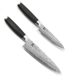 Yaxell Taishi – 2-delige Messenset – Koksmes 20 cm & Universeelmes 12 cm – VG-10 – Gehamerd Lemm...