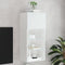 vidaXL - Tv-meubel - met - LED-verlichting - 40,5x30x90 - cm - wit