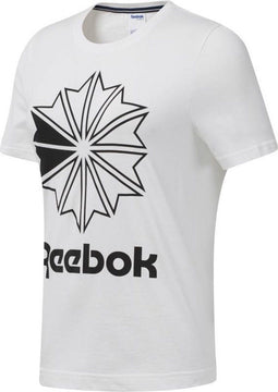 Reebok Classics Big Logo Graphic Tee - Dames Sportshirt - Korte mouw - White/Black - Maat L