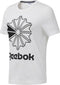 Reebok Classics Big Logo Graphic Tee - Dames Sportshirt - Korte mouw - White/Black - Maat L