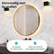 Mirlux Badkamerspiegel - Wandspiegel Rond - LED Verlichting - Verwarming - Goud Frame - 80CM
