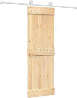 vidaXL - Schuifdeur - met - beslag - 70x210 - cm - massief - grenenhout