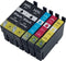 KATRIZ® - Huismerk Ink Epson - 5 cartridges T3471XL Zwart T3472XL Cyaan T3473XL Magenta T3474XL Geel (5 stuks)