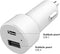 iMoshion Autolader Snellader USB C / USB A 20 Watt - Universele Auto oplader Geschikt voor Alle toestellen die draadloos opladen ondersteunen - Wit