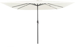vidaXL - Vierkante - Tuinparasol - met - LED-verlichting - 295x245 - cm - Zandwit