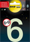 Pickup Glow in the dark Huisnummer 6-9 - 7 5 cm