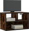 vidaXL - Tv-meubel - 60x31x39,5cm - bewerkt - hout - metaal - gerookt - eikenkleurig