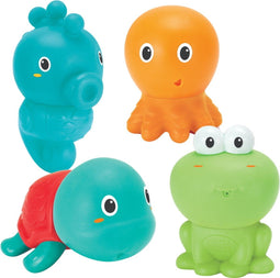 Infantino - Badspeeltje Plug & Play 4 waterdiertjes - Badspeelgoed