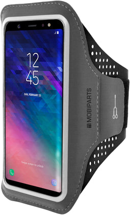 Mobiparts Comfort Fit Sport Armband - Samsung Galaxy A6 (2018) - Lichtgewicht ademend materiaal - Zwart
