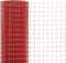 vidaXL Draadgaas vierkant 25x1.5 m staal met PVC coating rood