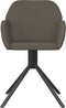 vidaXL - Eetkamerstoelen - draaibaar - 2 - st - fluweel - donkergrijs