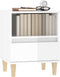 vidaXL - Nachtkastje - 40x35x50 - cm - hoogglans - wit