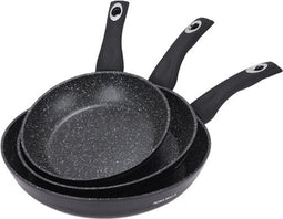 Edënbërg Koekenpannenset - 3-delig - 20/24/28 cm - anti-aanbaklaag - Zwart