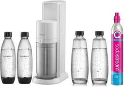 SODASTREAM DUOBICB - Witte DUO-machine Pak 4 flessen (2 DUO-karaffen + 2 Fuse LV) + 1 CQC-wisselcilinder