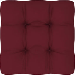vidaXL - Palletkussen - 70x70x12 - cm - stof - wijnrood