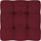 vidaXL - Palletkussen - 70x70x12 - cm - stof - wijnrood