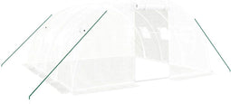 vidaXL - Tuinkas - met - stalen - frame - 16 - m² - 4x4x2 - m - wit