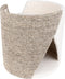 UNFOLD - Krabton - Teddy stof en sisal - 38 x 38 x 38 cm - Zwart en Merengue