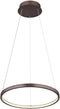 Globo Ralph - hanglamp - Ø 39cm - bruin - met dimfunctie - LED - 67192-19BR