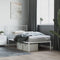 vidaXL - Bedframe - met - hoofdbord - metaal - wit - 90x200 - cm