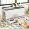 SoBuy FSR136-W - Kattenhuis - Kattenbak Kast - Schoenenbank - Wit