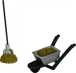 Dickensville Kruiwagen Hooivork 6 Cm Polyresin Zilver/zwart