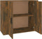 vidaXL - Dressoir - 80x33x70 - cm - bewerkt - hout - gerookt - eikenkleurig