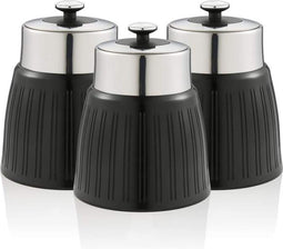 Swan Retro Opbergblikken - Set van 3 - Zwart