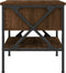 vidaXL - Nachtkastje - 40x42x45 - cm - bewerkt - hout - bruin - eikenkleur