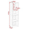 Woltu Boekenkast SK003ws4 4 Vakken - Wit Spaanplaat - 30 x 24 x 106 cm