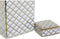 Vaas DKD Home Decor 14,5 x 14,5 x 30 cm Porselein Gouden Wit