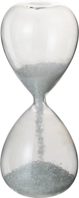 J-Line zandloper Parels - glas - wit - extra small