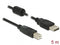 Delock 84899 - USB 2.0 kabel - 5 m male A > male B - Zwart