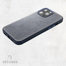 DECODED iPhone 13 Pro - Back Cover - Hoogwaardig ECCO Leer - Donker Blauw