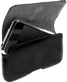 Krusell Hector Medium - Smartphone-accessoire - Glanzend leer met riemclip - Zwart