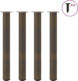 vidaXL - Salontafelpoten - 4 - st - 90-92 - cm - staal - naturel