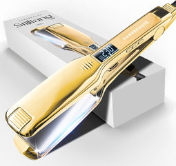 Sansbeauté® 2-in-1 Stijltang - Professionele Hair Straightener - 31 Temperatuurstanden 80℃ t/m 230℃ - ION Technologie - Classic Gold