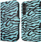 iMoshion Hoesje Geschikt voor Samsung Galaxy S23 FE Hoesje Met Pasjeshouder - iMoshion Design Bookcase smartphone - Meerkleurig / Black Blue Stripes