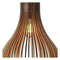 Atmooz - Hanglamp Zita M - E27 - Hout - Rond - Kleur Naturel - Woonkamer / Slaapkamer / Eetkamer - Plafondlamp - Hoogte 190cm