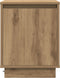 vidaXL - Nachttafel - met - LED-verlichting - - - Artisan - Eik - 39x34,5x50 - cm