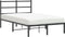vidaXL - Bedframe - met - hoofdbord - metaal - zwart - 120x190 - cm