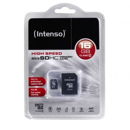 Intenso microSDHC Class 10 - Geheugenkaart 16GB - Lezen 20MB/s Schrijven 12MB/s