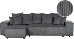 LUSPA - Hoekbank - Donkergrijs - Rechtszijdig - Corduroy
