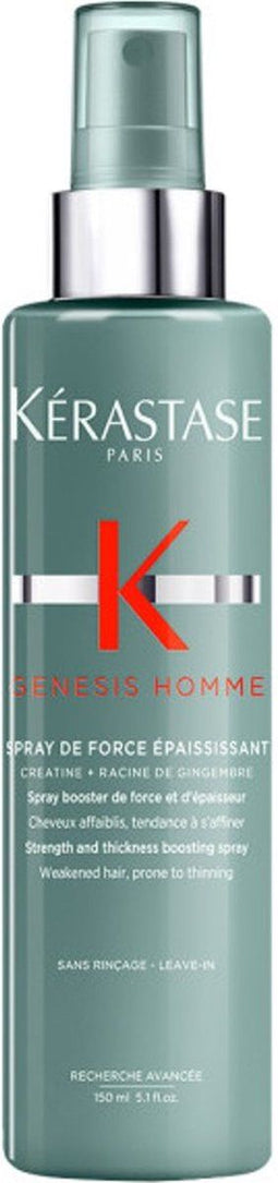 Kérastase Genesis Homme Spray de Force Épaississant - Kracht- en dikteversterkende spray tegen haaruitval voor mannen met verzwakt haar dat snel dunner wordt - 150ml