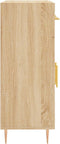 vidaXL - Dressoir - 69,5x34x90 - cm - bewerkt - hout - sonoma - eikenkleurig
