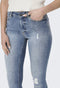 ONLY ONLBLUSH MID SK ANK RAW REA333NOOS - Dames Jeans - Maat L/30 - Denim met stretch